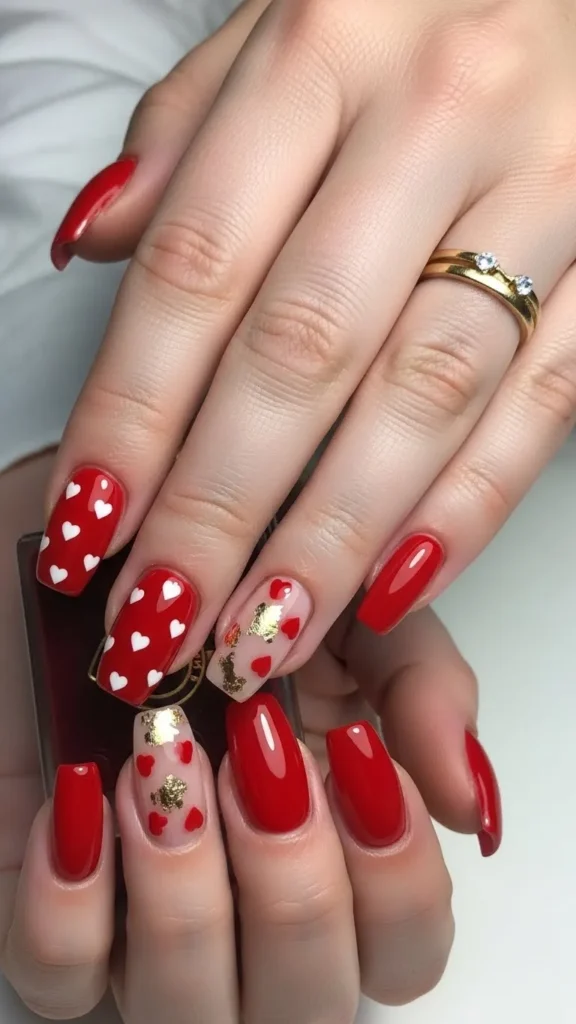 Classic Red Romance: The Timeless Valentine Nail Look